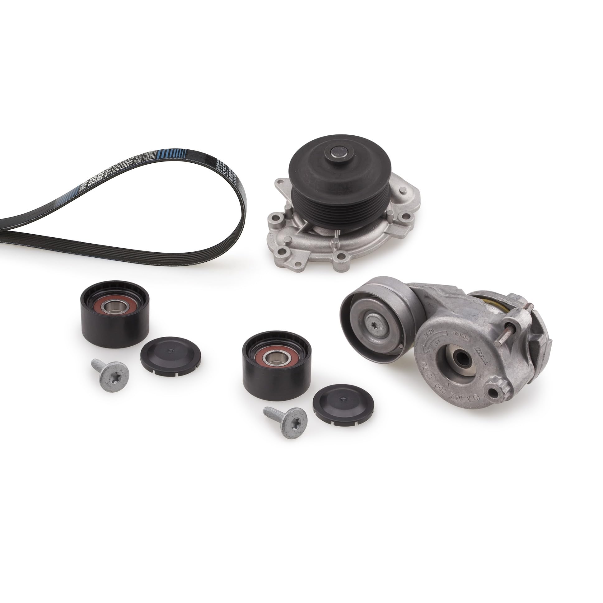 GATES KP17PK2035-2 Bomba de agua + kit de correa poli V con bomba de agua negro