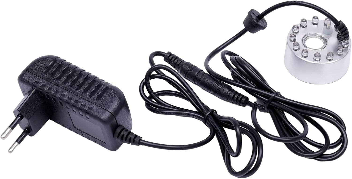 Indoor 20” H Desktop Fountain,Relaxation Tabletop Resin Fountain Waterfall Feature, Vase Shape Illuminated Waterfall with Automatic Pump and Color Changing LED Lights for Home, Office, Coffee Shop