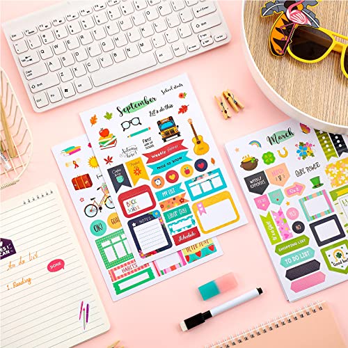 24 Sheets Holiday Stickers Seasonal Planner Calendar Stickers Monthly Seasonal Stickers Summer Independence Day First Day Of School Stickers Decoration For Scrapbooking, Calendar, Planning (Holiday) #TOP2