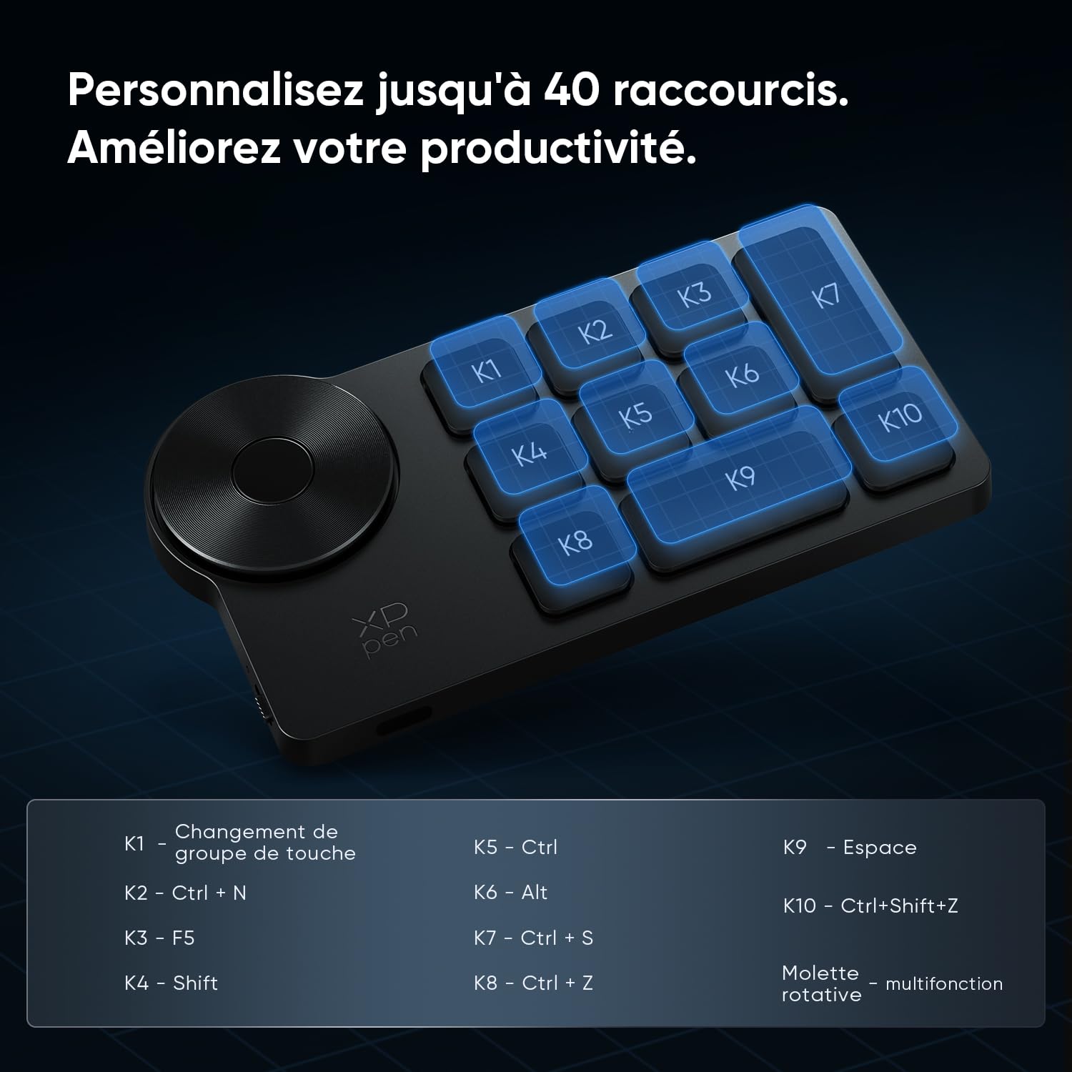 XPPen Deco Pro MW (Gen 2) Tablette Graphique Bluetooth 5.0 16K Niveaux de Pression Sans Écran
