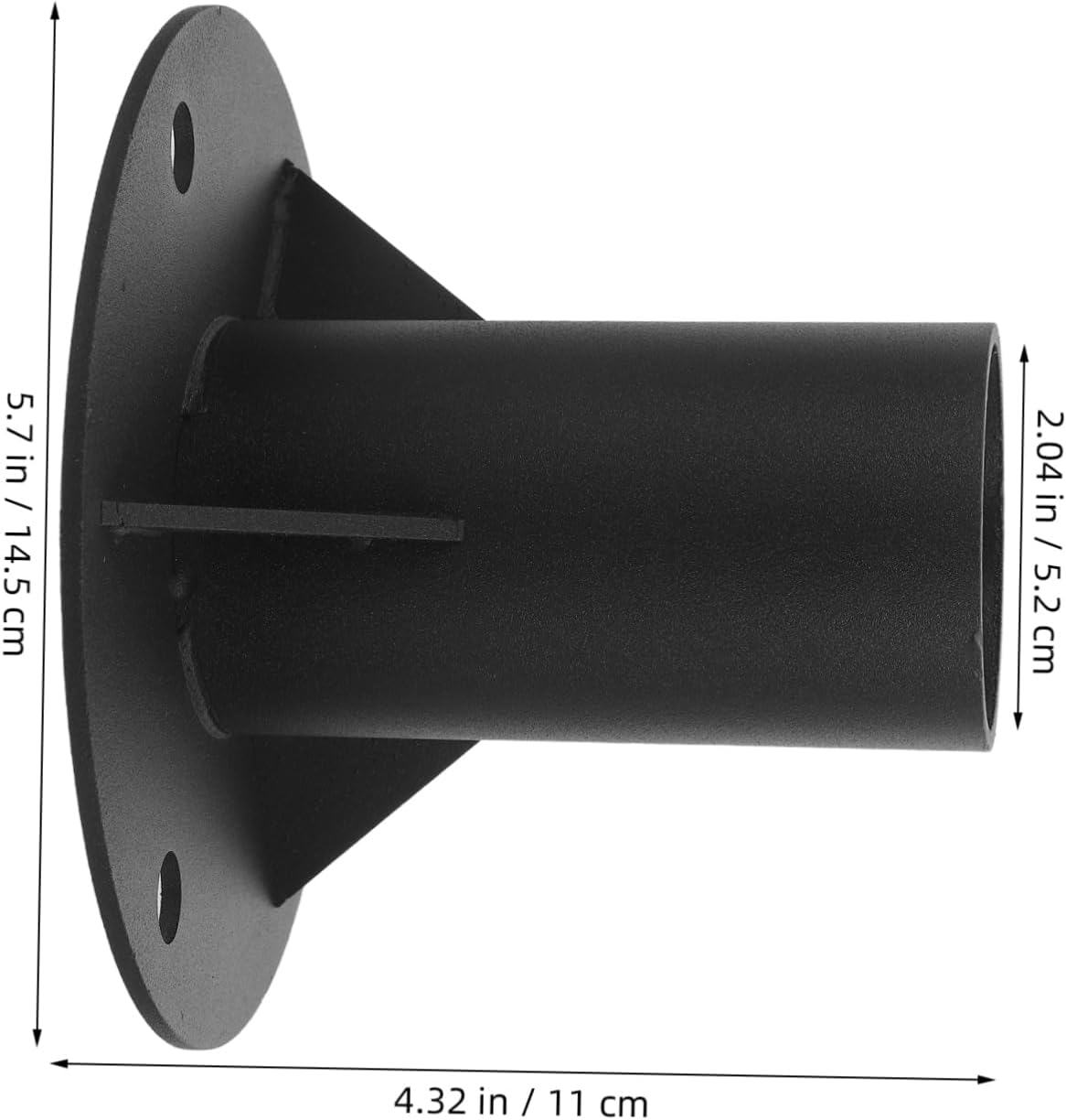 Ciieeo Metal Fence Post Flange Bracket Inner Diameter Heavy Duty Base for Deck Mailbox and Installation Coating Easy to Install with Pre Drilled