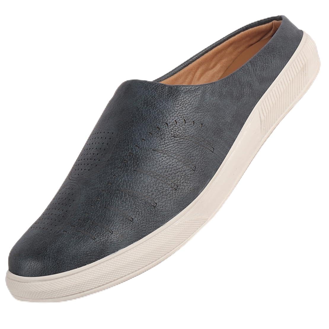fausto Men's Back Open Stylish Slip On Shoes-picture-37
