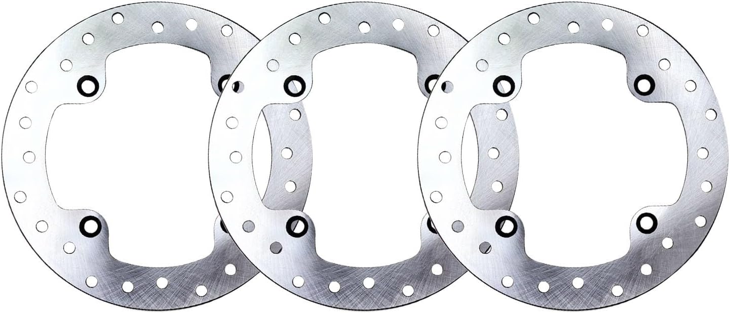 3 Pack Front Rear Brake Rotor Discs Compatible with Can Am ATV UTV Outlander Renegade Commander Maverick 1000 850 800 650 570 500 450 Max 6x6 Direct Replacement Steel Disc OEM # 705600999