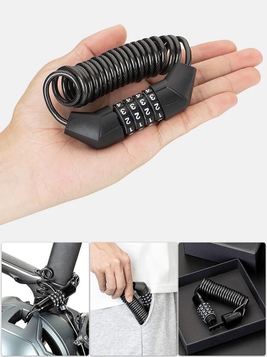 Anti-Theft Bike Lock,Cable Helmet Lock Chain Bike Lock Fold Backpack Cycling Password Lock Bike Accessories Anti-Theft Lock