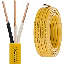 FIRMERST Solid Copper Indoor NM-B 12/2 Wire with Ground 15 Feet