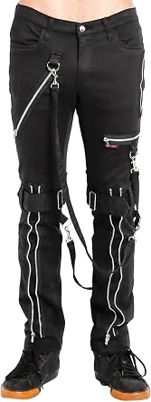 Tripp Strap Zipper Bondage Pants [Black]