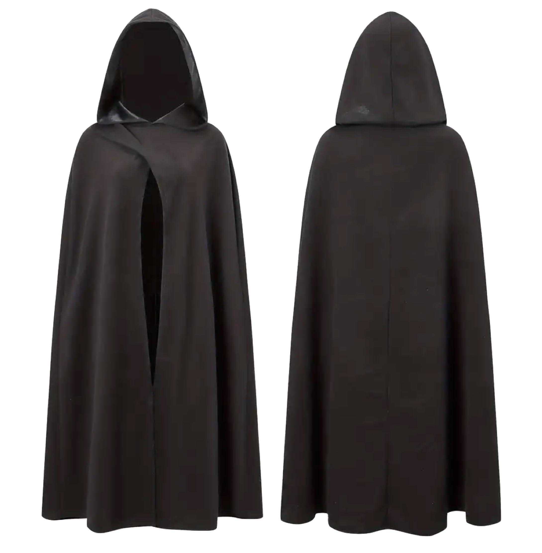 Costume da vampiro, mantello con cappuccio, per bambini e adulti, per Halloween e carnevale su entrambi i lati