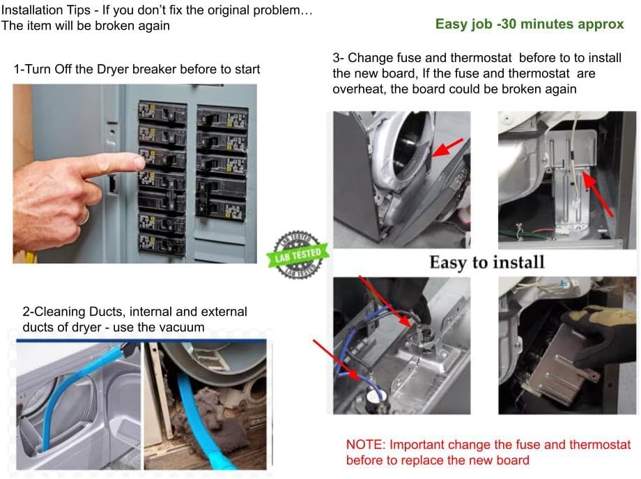 DC92-00322F CKD00322FX compatible with Sams. Dryer Control Board fits old #s DC92-00322F