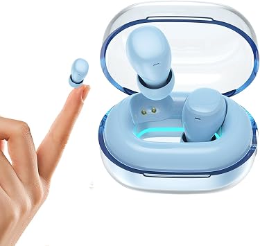 Xmenha Mini Invisible Small Bluetooth Earbuds Sleeping for Small Ears Low Profile Tiny Hidden Discreet Smallest Earbuds for Work Sleep Ear Buds Invisible Headphones Buds