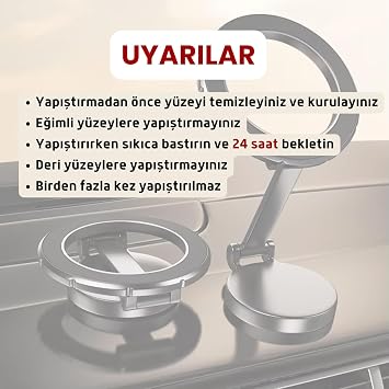 Romofy Manyetik Araç İçi Telefon Tutucu MagSafe İle Uyumlu [Güçlü Mıknatıslar] - iPhone 11-17 Pro Max/Plus Serileri İle Uyumlu - Cep Telefonu Tutacağı Araba Telefon Tutucu