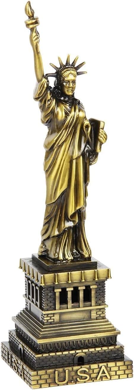 Linquard Collection Store Inc 6 Inch Statue of Liberty Souvenir Figurines Collectible Metal Statue Gifts (Pack of 1)