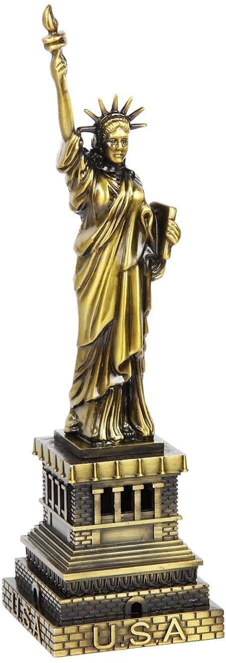 Linquard Collection Store Inc 6 Inch Statue of Liberty Souvenir Figurines Collectible Metal Statue Gifts (Pack of 1)
