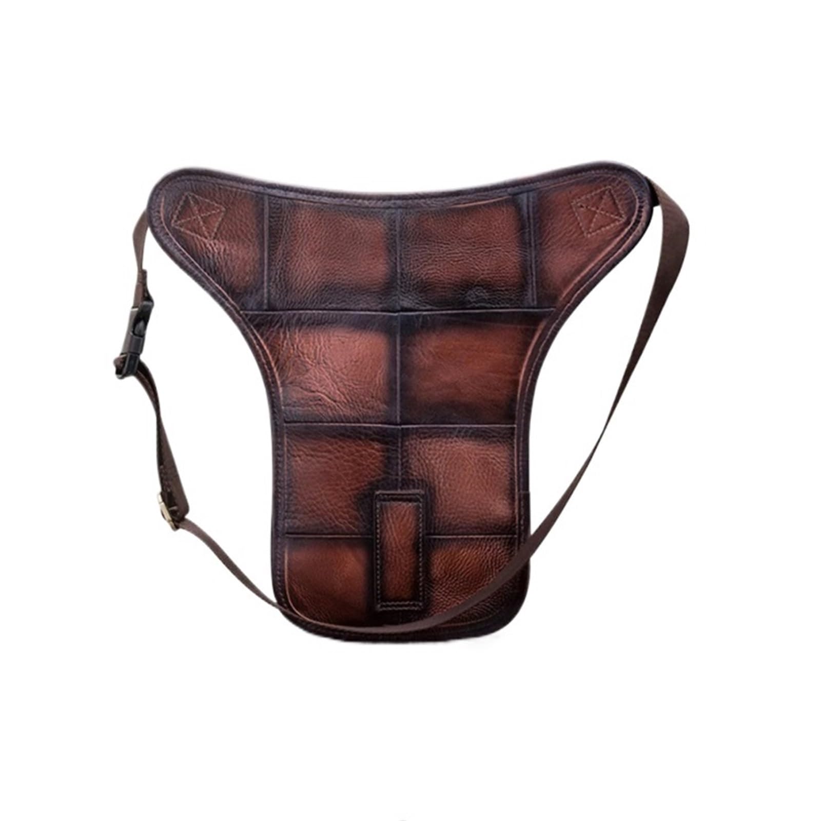 Marsupio Da Gamba Borsa a tracolla da uomo in pelle con design tablet, vintage, da viaggio, con cintura, da gamba cadente