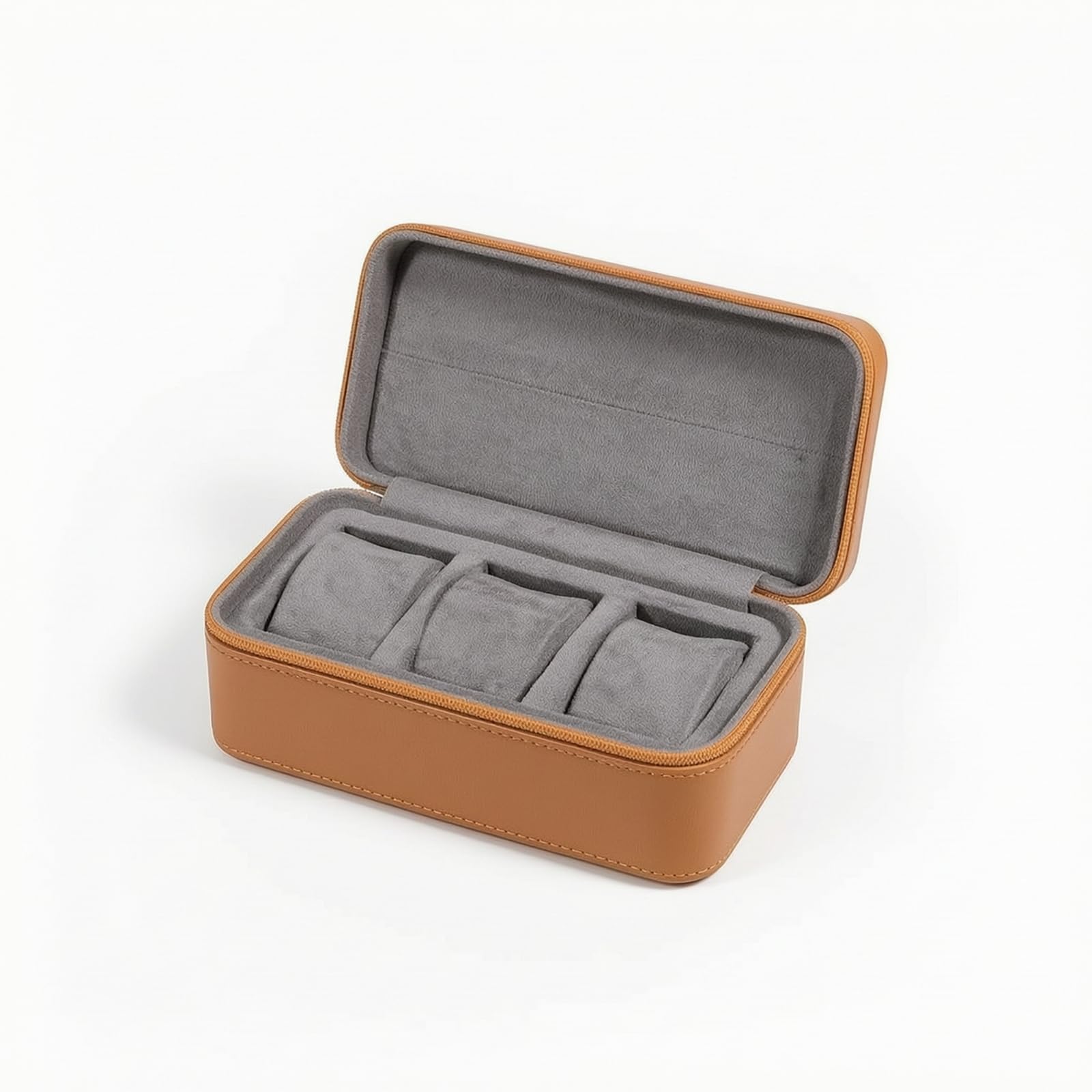 Qianly Organizador Relojes Estuche Ligero para Viajeros, Coleccionistas, Viajes, Marrón