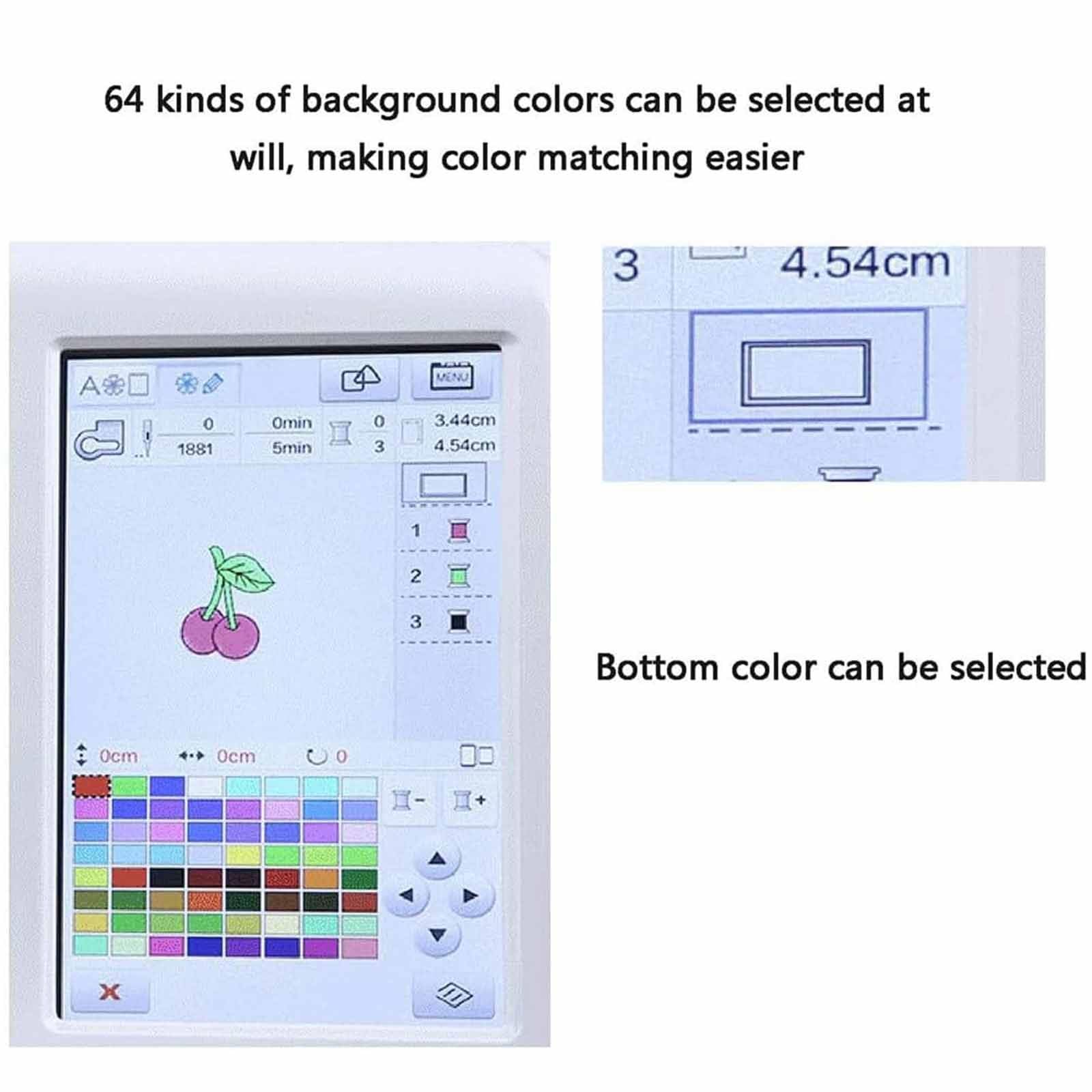 Computerisierte Stickmaschine Für Kleidung,Automatische Nähmaschine 158 Eingebaute Designs Mit 4" X 9,2" Stickbereich Und LCD-Touchscreen,210 Eingebaute Buchstaben Und 30 Musterränder