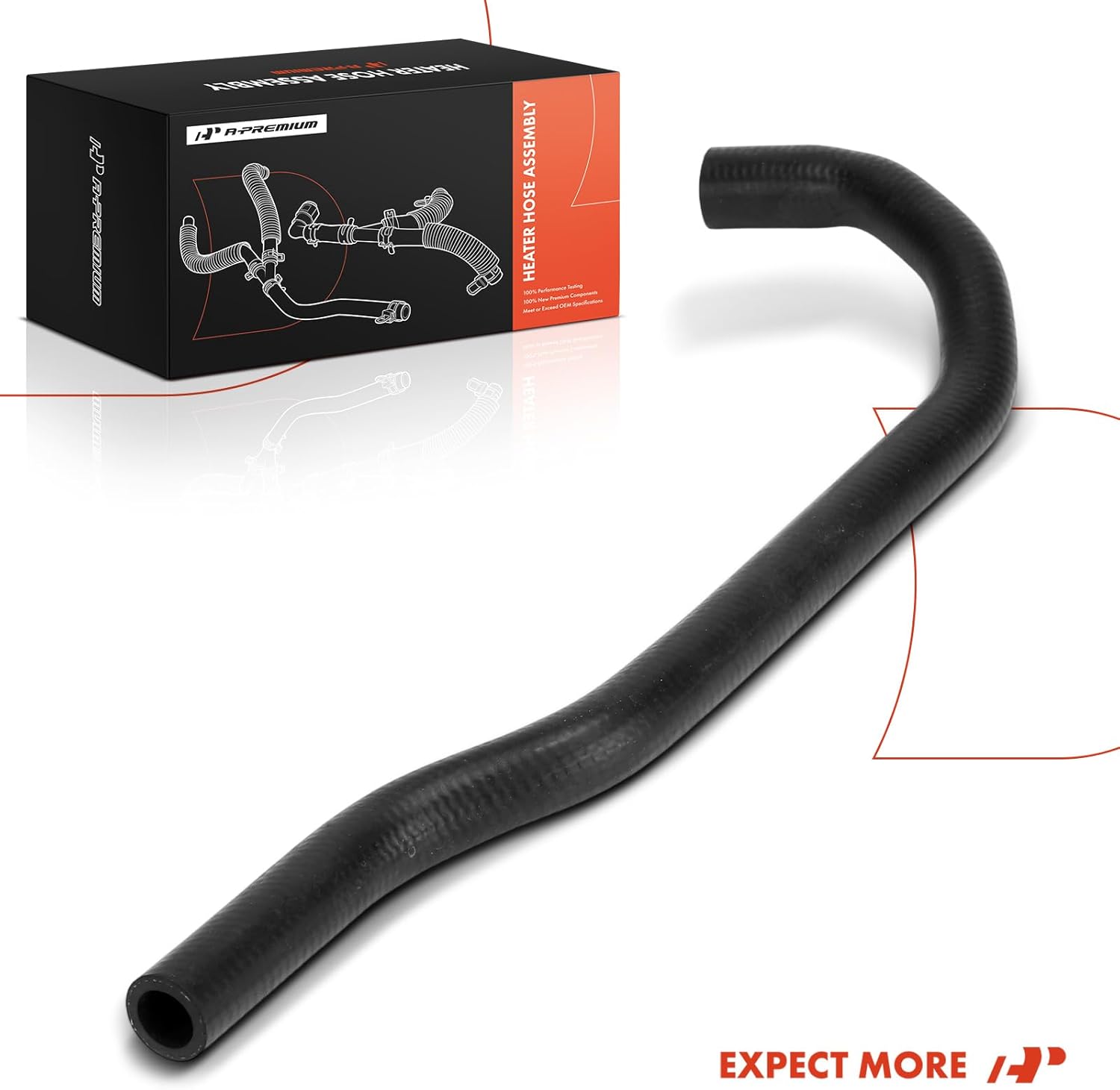 A-Premium Engine to Valve HVAC Heater Hose Pipe Line Assembly Compatible with BMW 530i 2009-2010, 528i 2009-2011, 530i 2012-2013, Sedan, Naturally Aspirated Only