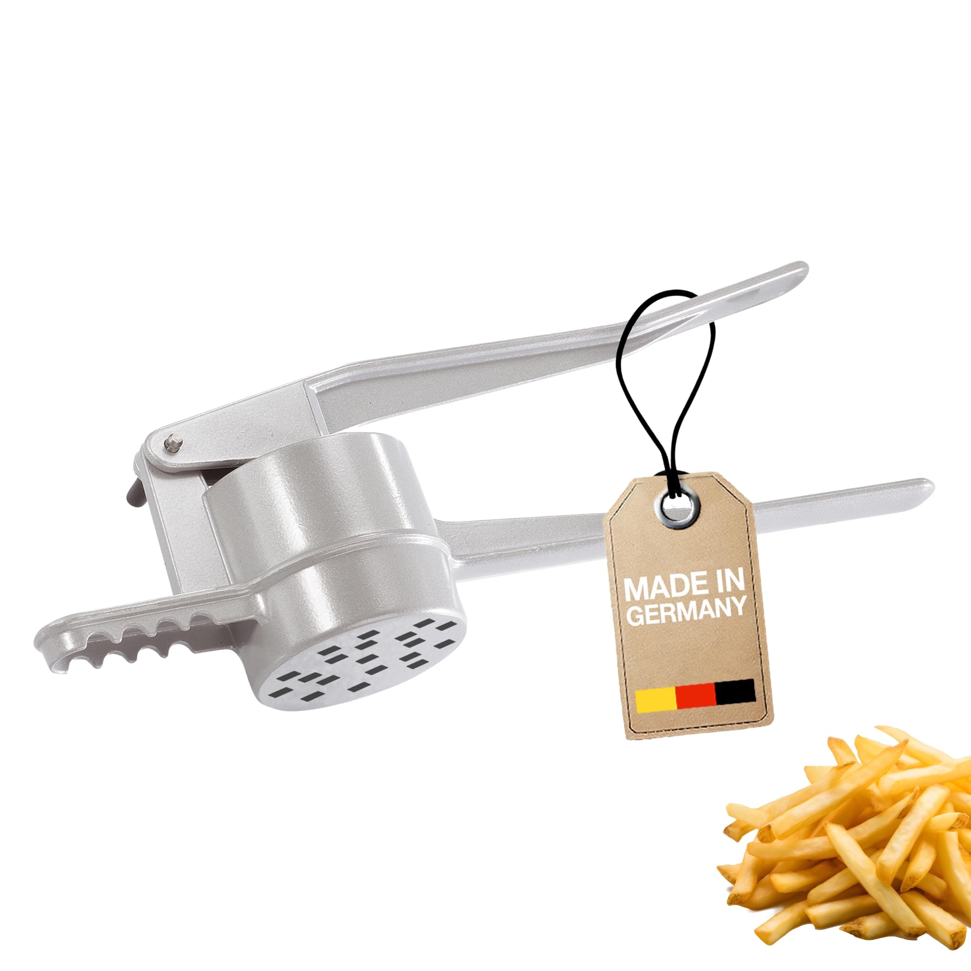 Westmark Pommespresse – Churropresse, Kartoffelpresse aus hochwertigem Aluminium – Für Kartoffel, Churros & Pommes – Silber, 41 cm