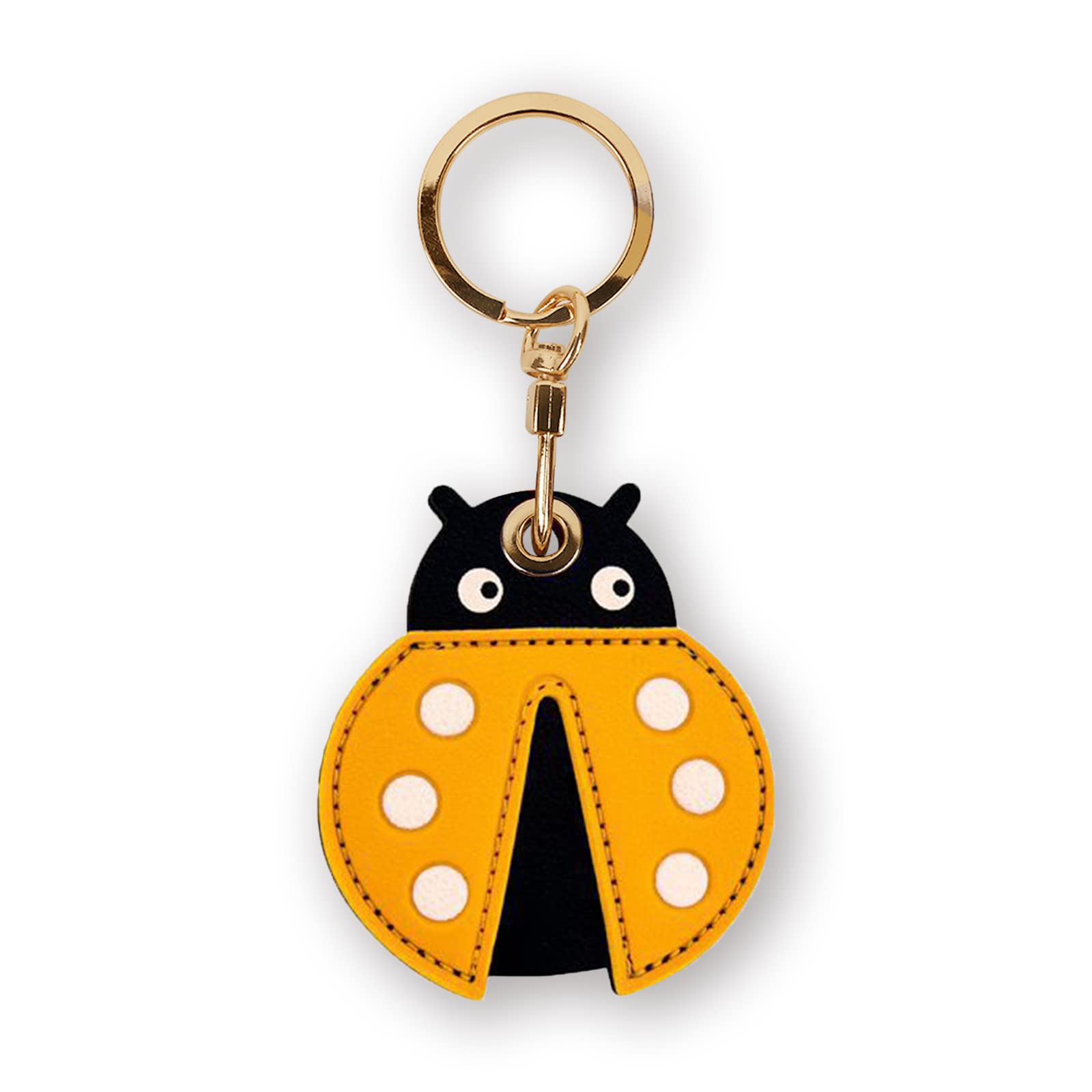 Leather Keychain Case Holder Compatible with Apple AirTag, GPS Airtag Keychain Finder Tracker with Key Ring, Anti-Scratch Protective Air Tag Cover
