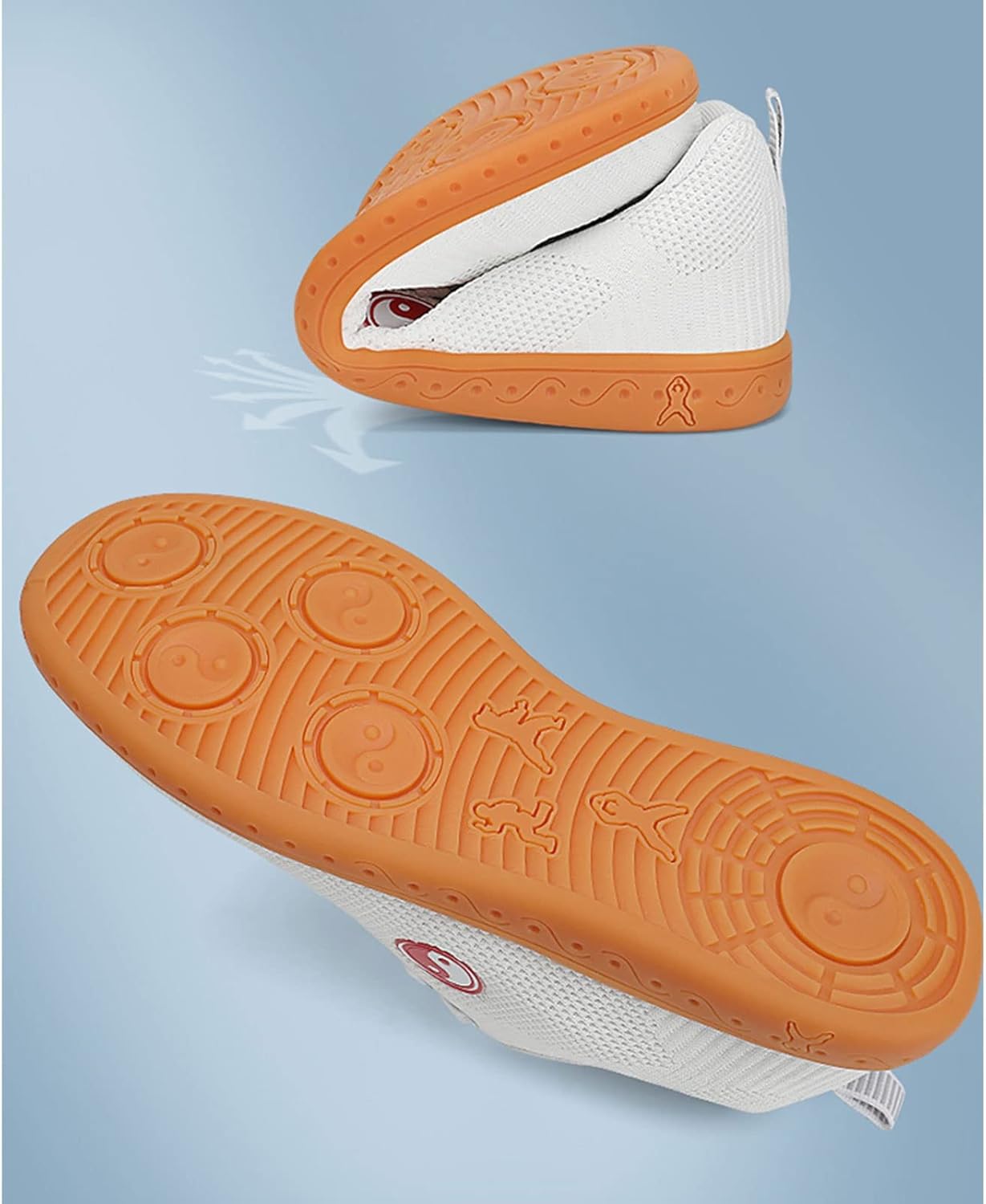 Martial Arts Taewondo Shoes, Breathable Unisex Sports Boxing Karate Kung Fu Tai Chi Shoes for Children Teenager Adults (Color : White, Size : 8 US)