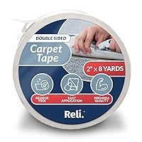 Vista 1 de Reli. Cinta de alfombra 2 pulgadas x 8 yardas Cinta adhesiva de doble cara para pisos de madera dura Resistente mantiene la alfombra en su