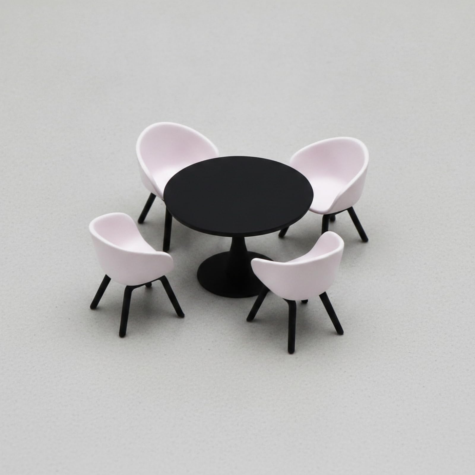 5 Pièces Table à Manger Miniature | Assorti, Table Chaises Miniatures, Contemporain, Collectionneurs, Échelle 1-24