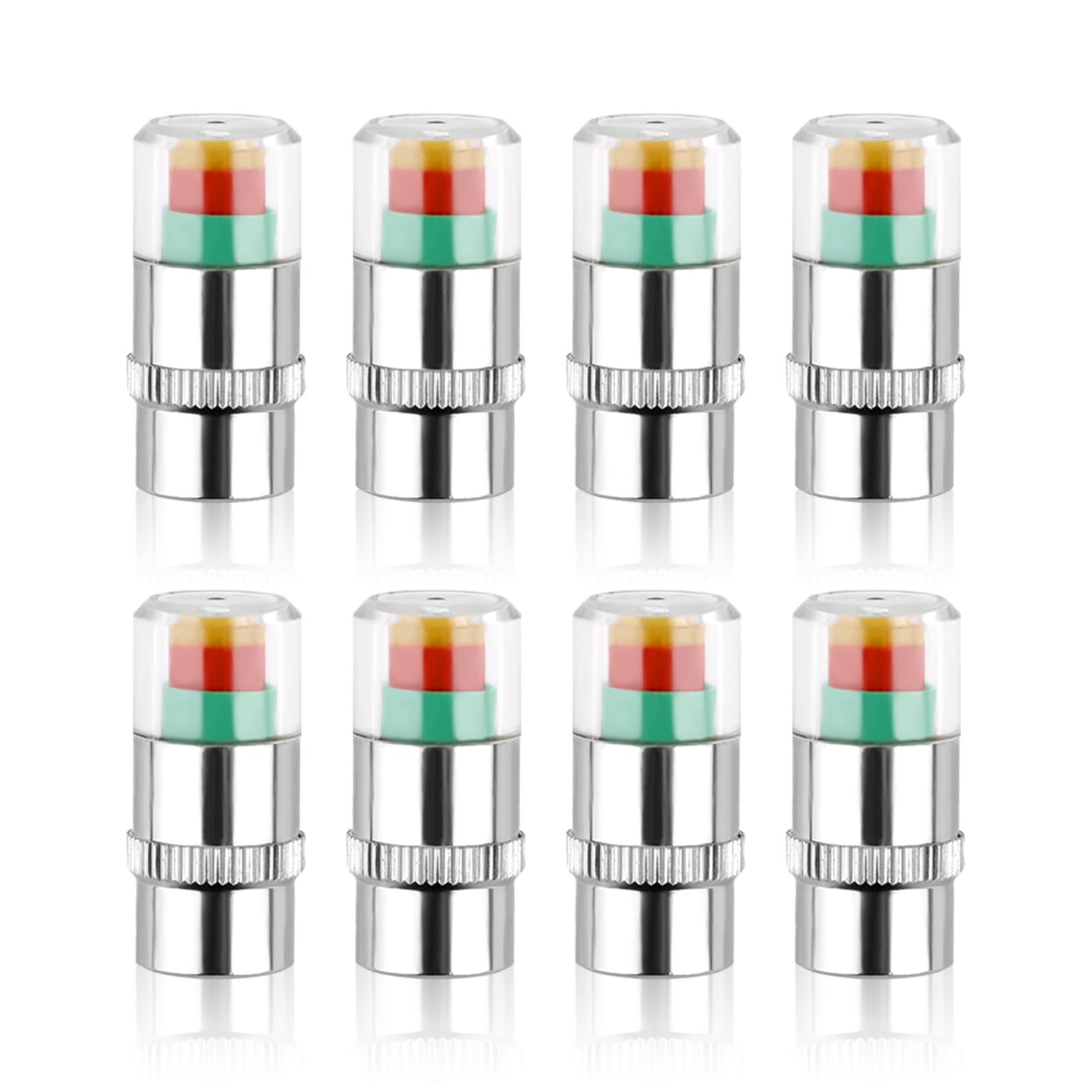 8pcs Tire Pressure Monitor Valve Stem Caps, 3-Color Eye Alert Monitoring Caps Covers 2.4Bar 36PSI Tire Pressure Sensor Indicator Compatible with Most Vehicle Models-image-48