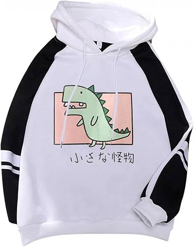 Amazon.com: Lovor Sudaderas con capucha para mujer, lindo estampado de  dinosaurios con bolsillo, manga larga con cordón, casual, blusas : Ropa,  Zapatos y Joyería