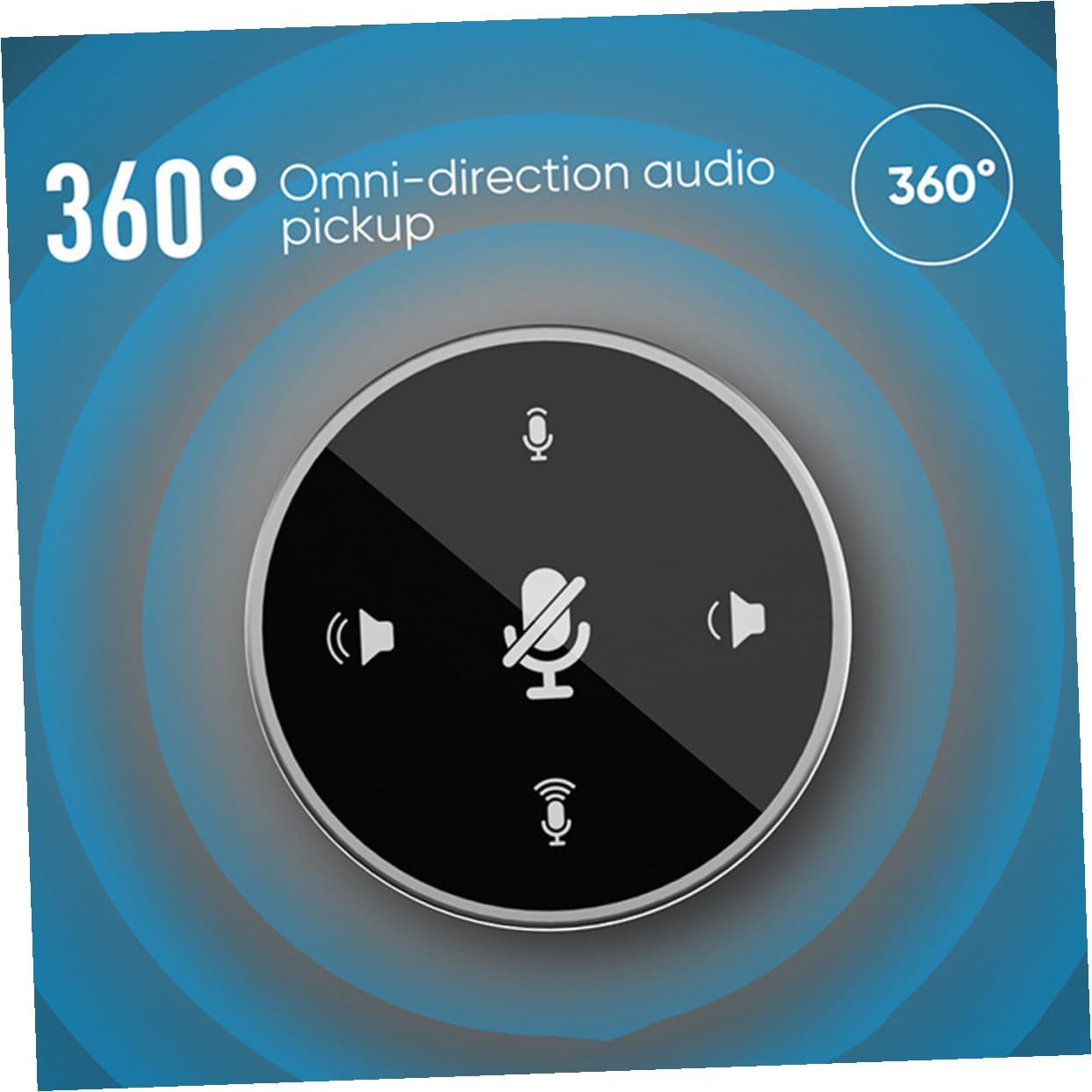 Mikikit USB Omnidirectional Microphone for Conference Calls and Gaming, Desktop USB Computer Microphone with Noise Reduction, Black Tabletop Mic for Online Meetings and Streaming