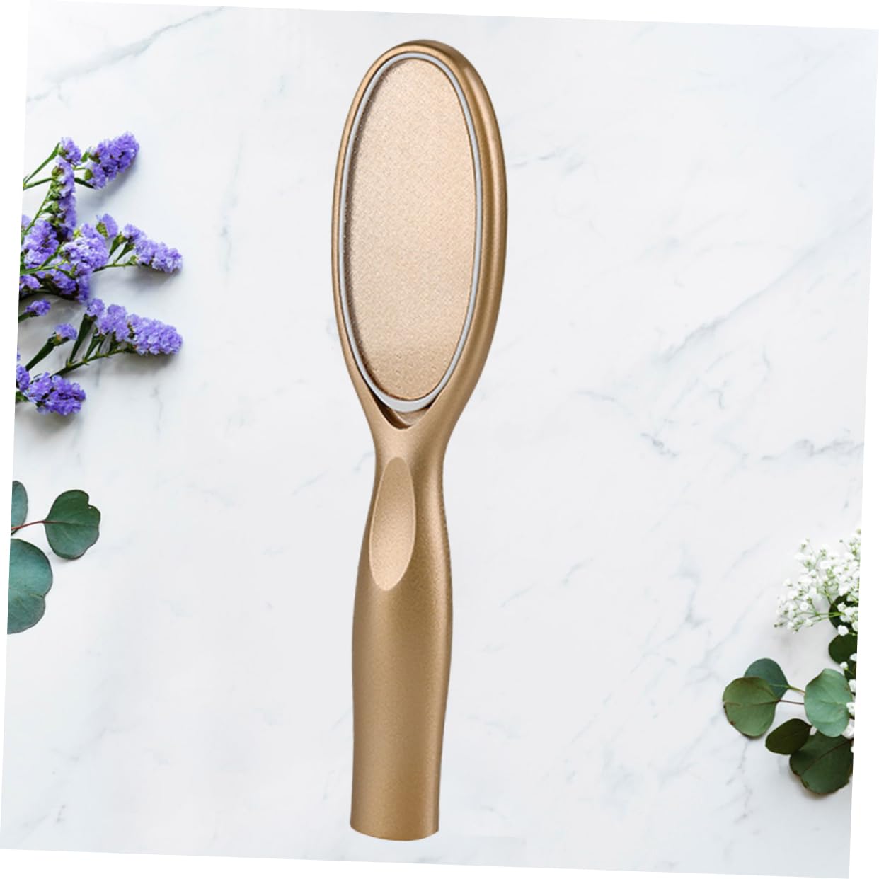 TOVINANNA 1PC Nano Glass Foot Grinder Exfoliating Scrub Tool for Dead Skin Removal Portable Device Gold for Calluses and Corns Durable and Comfortable Grip