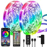 3 funciones de control inteligente: además del mando a distancia incluido con 40 teclas. Puedes encender y apagar fácilmente la tira LED RGB a través de la aplicación «duoCo Strip» que te permite personalizar los colores a tu gusto y representarlos como efectos de luz específicos.