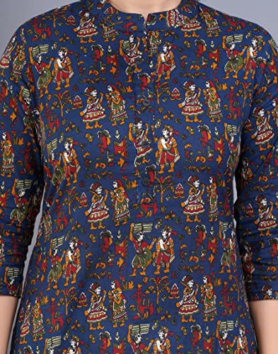 Image of Jikonet Women's Printed Rayon Straight Short Kurti