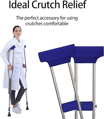 Miniatura 137 de Fundas de almohadilla para muletas para axilas y agarre de mano con mango universal para antebrazo, juegos de cojines acolchados accesorios