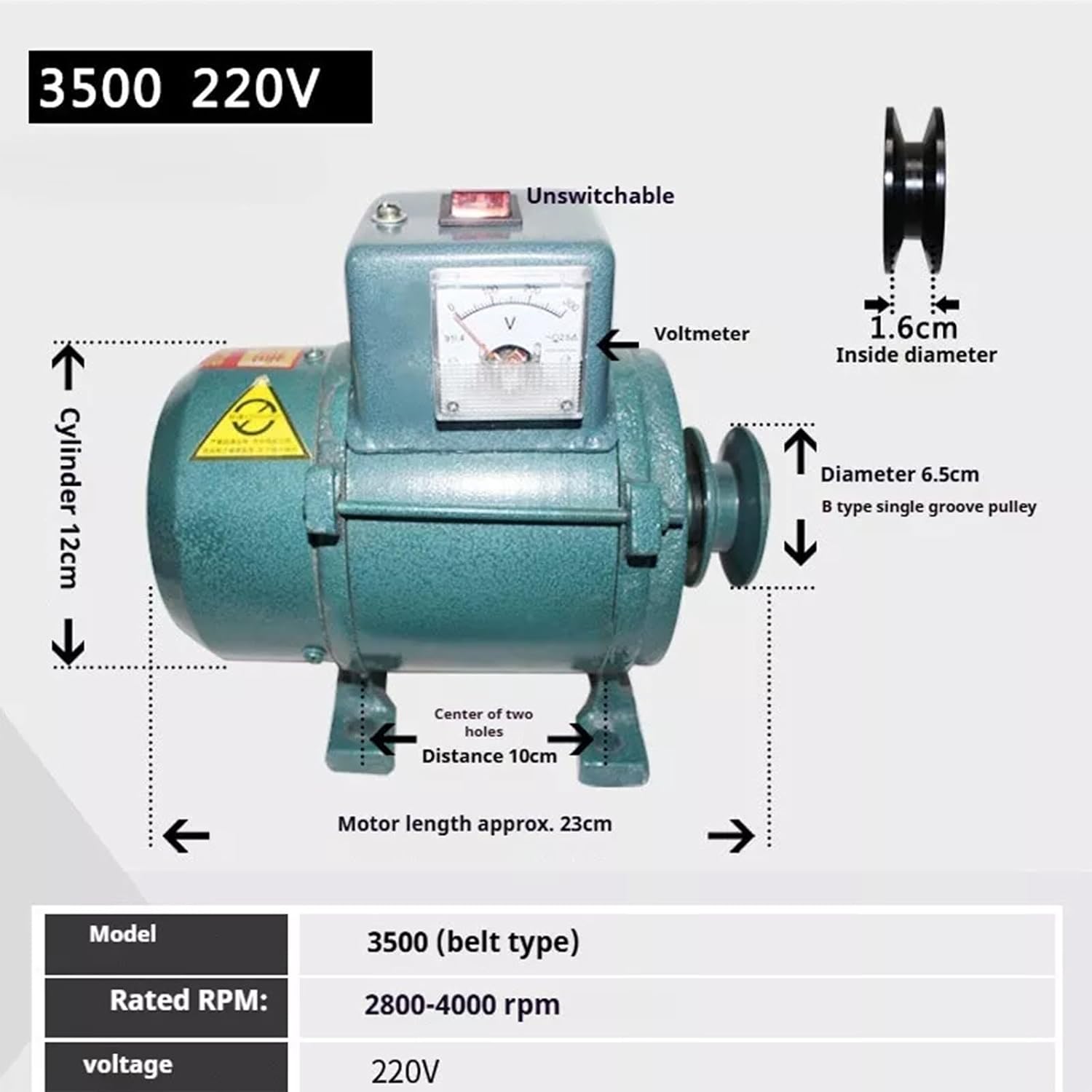 3500W/5000W/7000W Belt-Drive Diesel Gasoline Generator 220V Heavy-Duty Full Copper Motor Lighting Power Generator for Home Use with Long Lifespan(7000W)