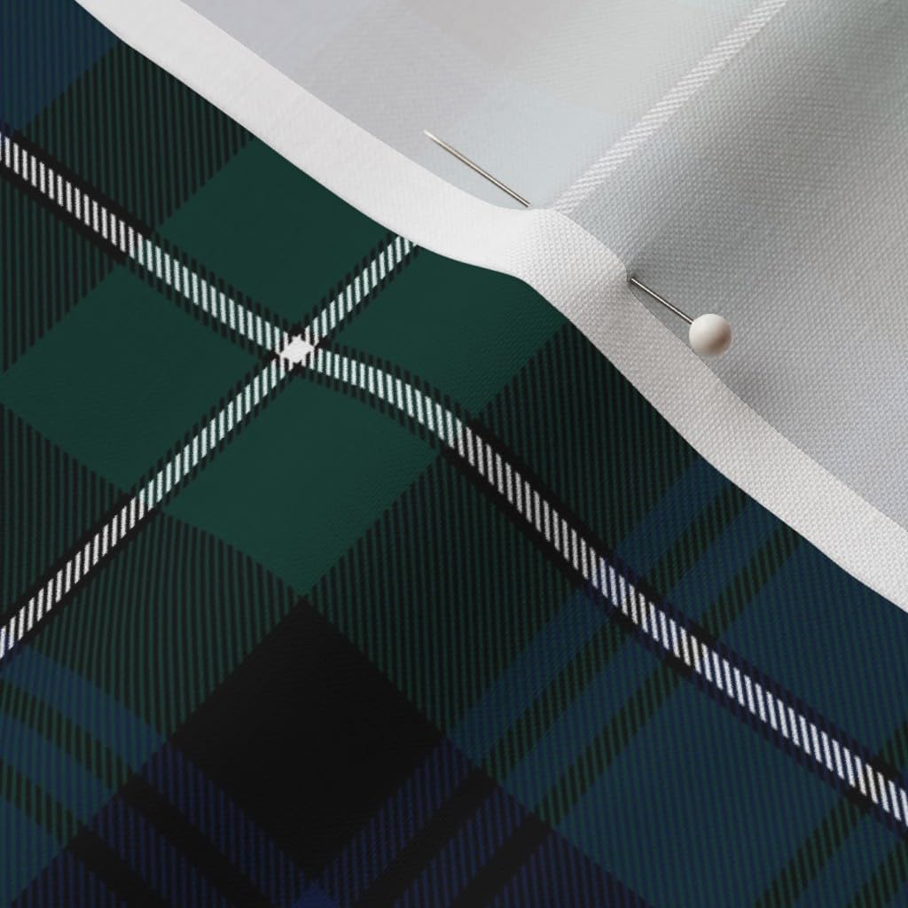 Spoonflower Fabric - Blue Tartan Plaid Green Plaid Red Tartan Scottish Mackenzie Mackenzie Printed on Petal Cotton Fabric Fat Quarter - Sewing Quilting Apparel Crafts Decor