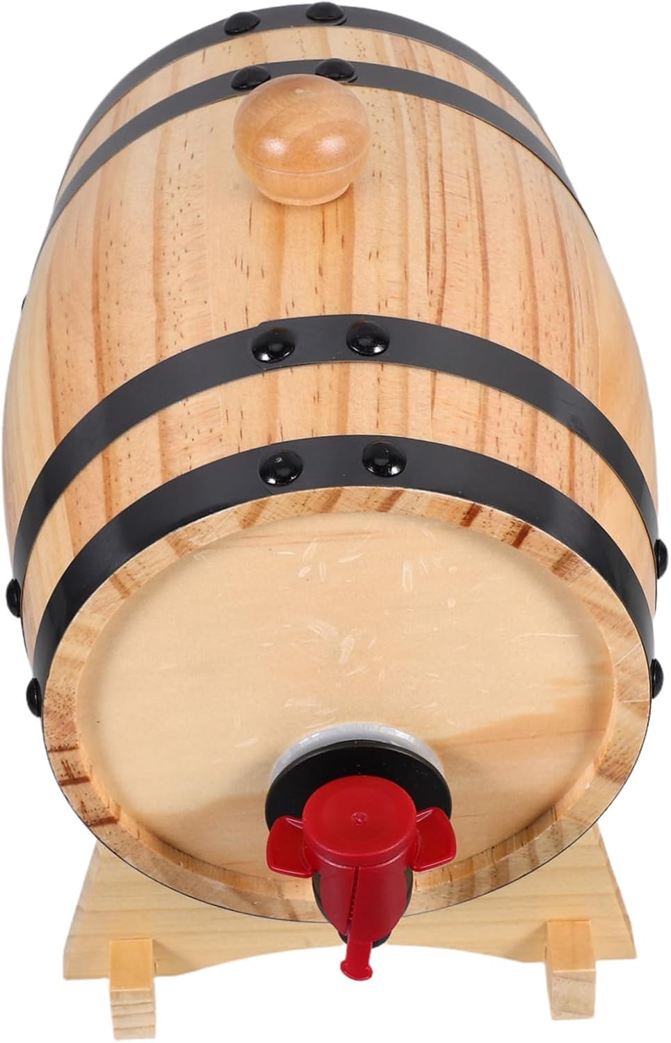 Wooden Oak Aging Stand Beverage Dispenser for Whiskey Wine and Craft Beer Decorative Storage for Home Entertaining and Bar Display