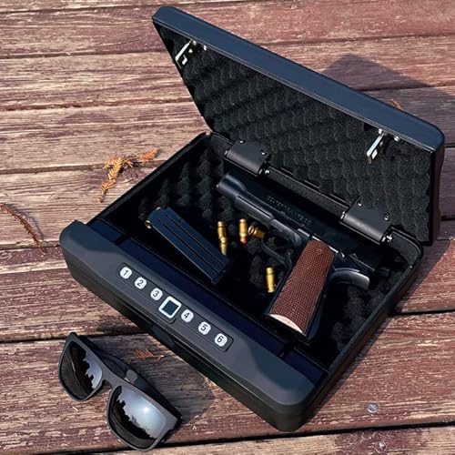 Cofre De Pistola 3 Em 1 (biometria De Impressão Digital + Senha + Chave De Substituição), Cofre Port