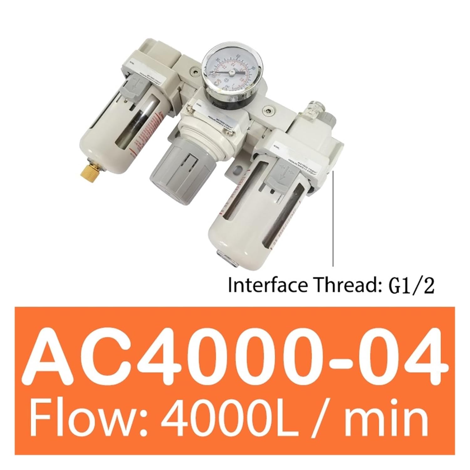 Air Source Air Processor Regulator Compressor Filter Relief Valve Sanlian Pieces Oil Separator,AC2000/3000/4000/5000(AC4000-04,Copper Filter)