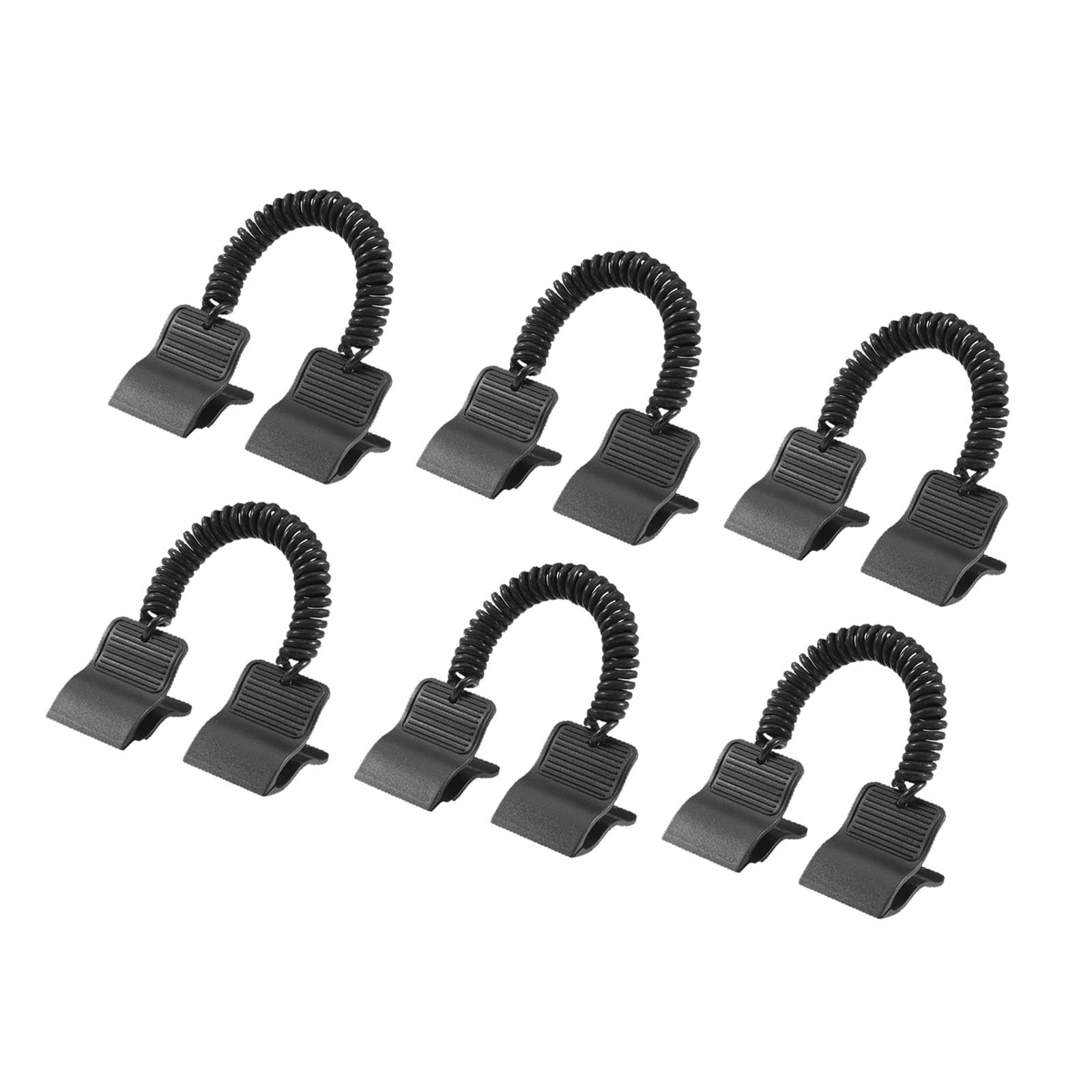 Clips para Cubierta de Piscina para Invierno, Clips de Protección contra El Viento, Reemplazo, Fácil de Usar, Negro, Multifuncional, Asegura La Cubier, 6 Piezas