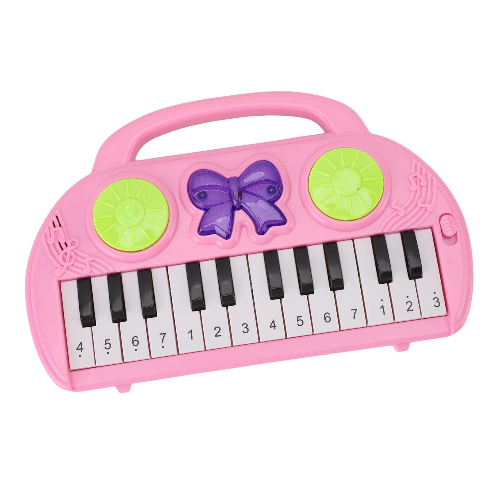 CHICIRIS Baby Keyboard Toy 4 Keys Infant Piano Toddler Musical Keyboard Multifunctional with 8 Rhythm Modes and Cartoon Design for Early Education 9.8x6.3in Portable Music Toy (Pink) - Image 4