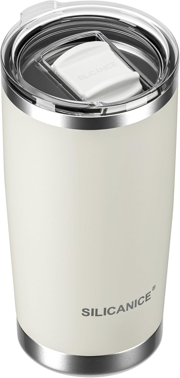 Coffee Tumbler 20 oz, Double Wall Stainless Steel Travel Coffee Mug with Removable ...