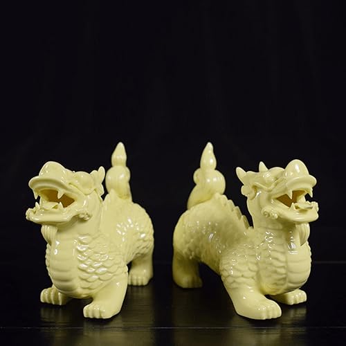 Miniatura 2 de CHUNCIN - Estatua de Feng Shui QilinKylin Riqueza Prosperidad Estatua de decoración del hogar Regalo Atrae riqueza y buena suerte, la mejor