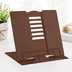 MSDADA Desk Book Stand Metal Reading Rest Book Holder Angle Adjustable Stand Document Holder Portable Sturdy Lightweight Bookstands-Textbooks Tablet Music Books Cook Recipe (Macaron Green)