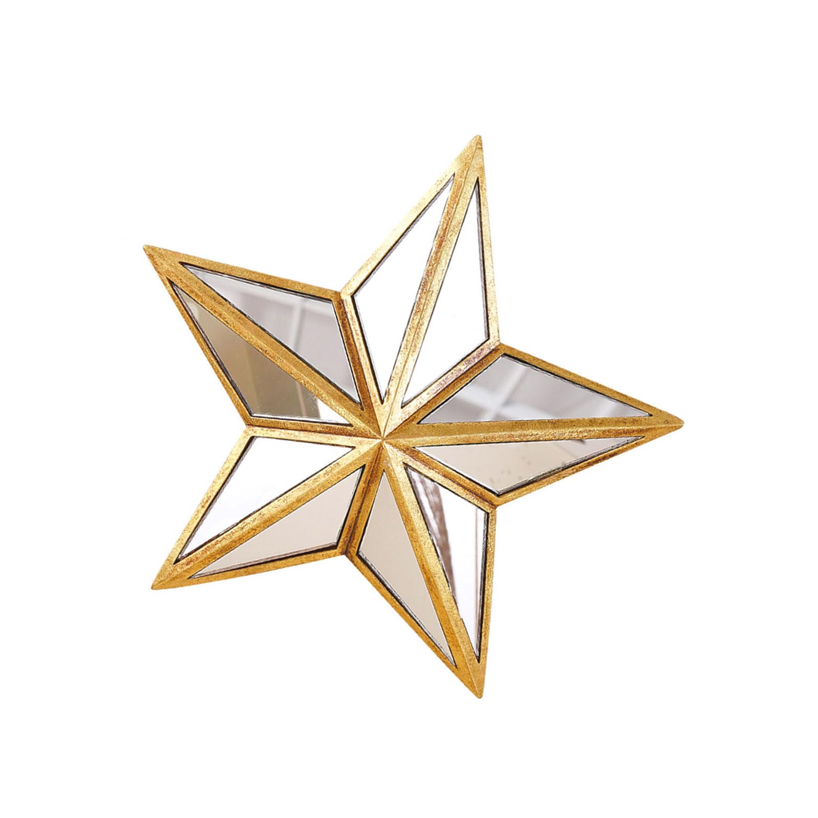 Msioytog Resin Pentagrams Statue Star Wall Sculpture Star Mirrour Wall Decors Decorative Hanging Mirrour Mounted Mirrours Mounted