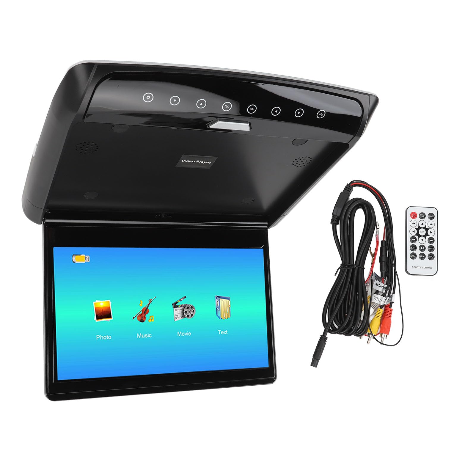 Autodach-Player, Auto-Overhead-Player 11,6-Zoll-HD-IPS-Bildschirm 170-Grad-Öffnungswinkel Rücksitz-Entertainment für Business-Auto-SUV-Wohnmobil (BLACK)