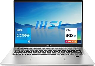 MSI Prestige 14 Evo, Intel 12th Gen. i5-1240P, 36CM FHD+ 60Hz Laptop (16GB/512GB NVMe SSD/Windows 11 Home/Intel Iris Xe Graphics/Urban Silver/1.29Kg), B12M-472IN
