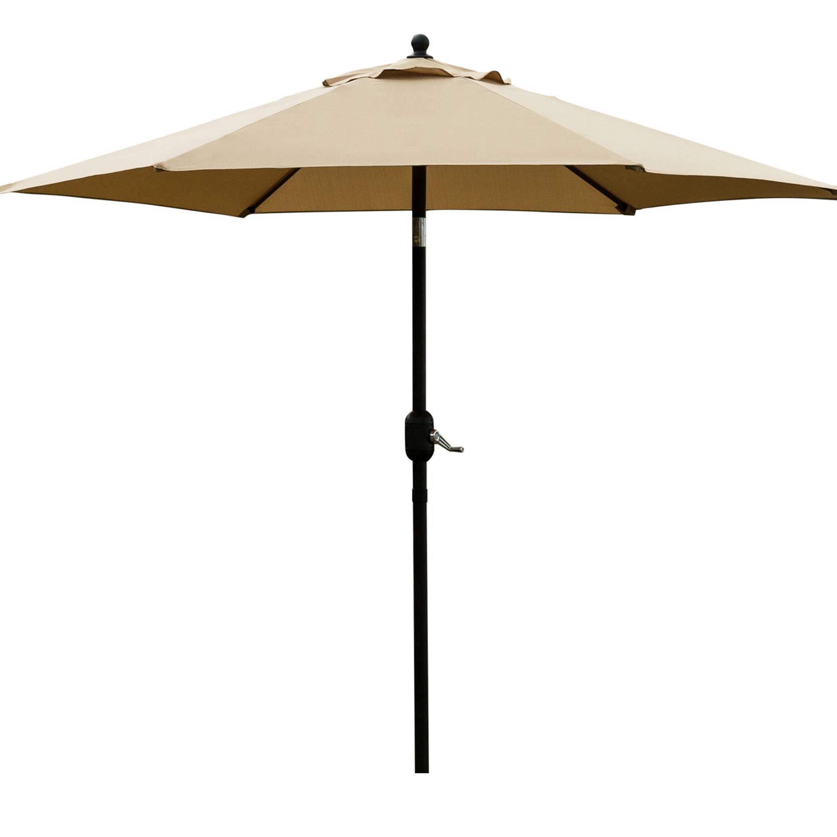Amazon Com Sunnyglade 7 5 Patio Umbrella Outdoor Table Market Umbrella With Push Button Tilt Crank 6 Ribs Tan Garden Outdoor