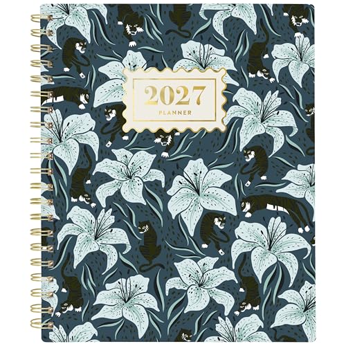 Mead Cambridge 2027 Planner, Weekly & Monthly, 15-Month Oct-Dec, 8.5" x 11", CatCoq, Tiger (CC05-905-27)