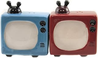Attractives Retro TELEVISIONS Ceramic Magnetic Salt Pepper SHAKERS