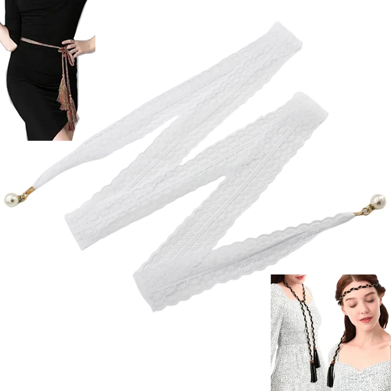 FAIRYGATE Damen Brautgürtel Kettengürtel Taillengürtel Hüftgurt Metall Kette Gürtel Kleid Hochzeit Party