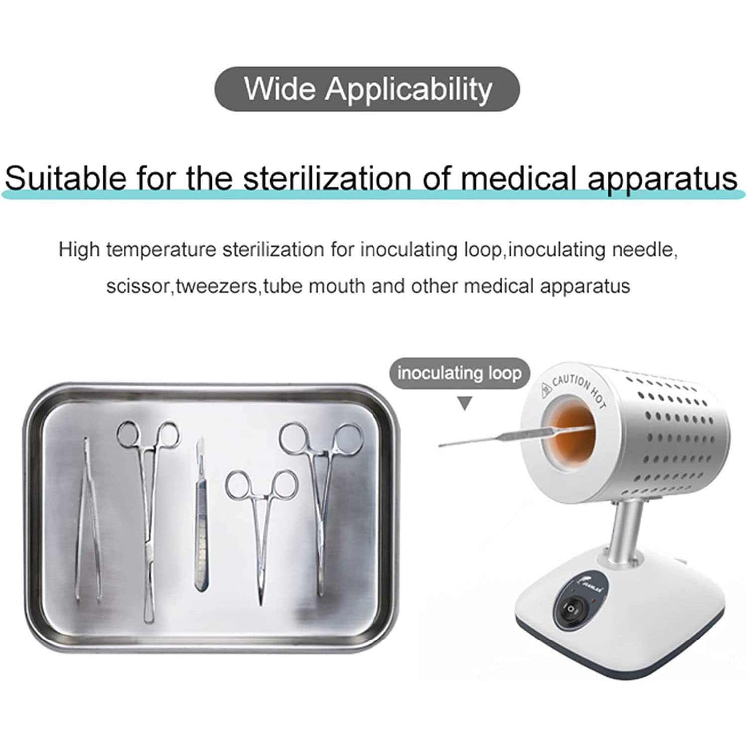 Esterilizador infrarrojo de laboratorio,Autoclave Laboratorio,Bactericida infrarrojo,Esterilización a Alta Temperatura,Para Tubos De Ensayo, Tazones Planos, Pipetas,B